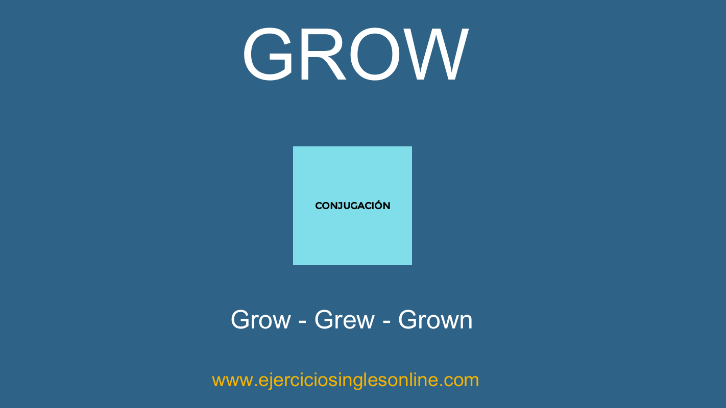 Grow - Futuro simple - Conjugación