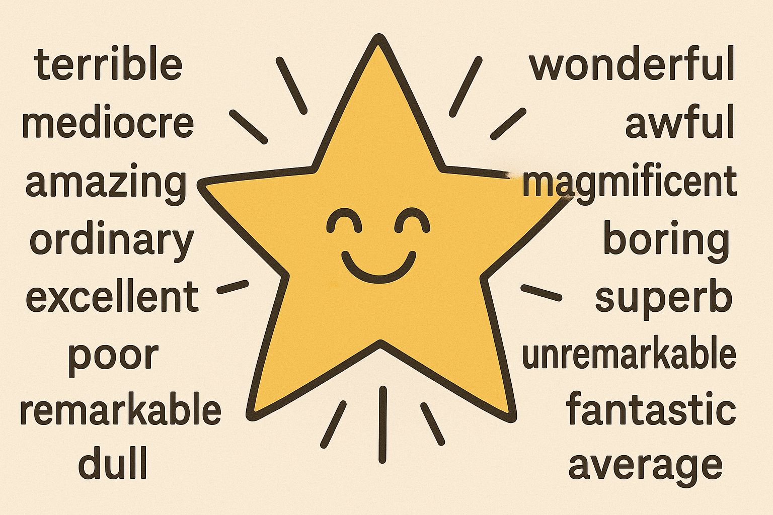 Fabulous - Sinónimos y antónimos en inglés - Ejercicio