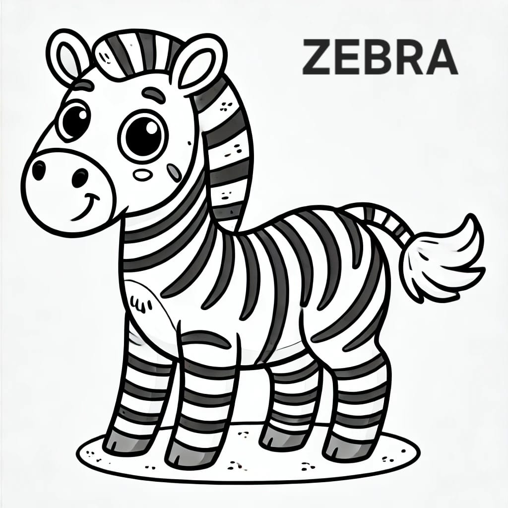 Dibujos en inglés - Zebra (Cebra)