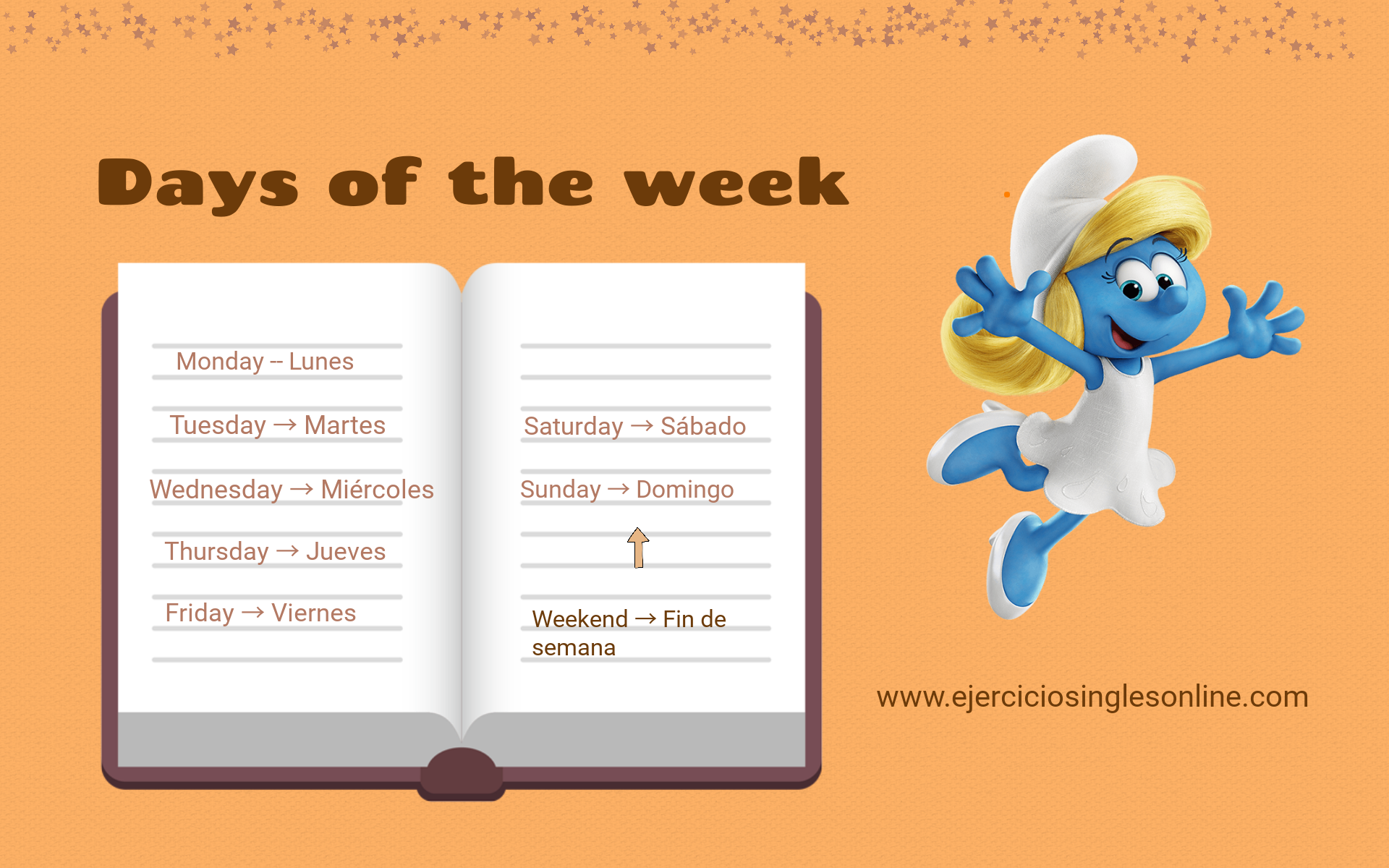 Días de la semana en inglés