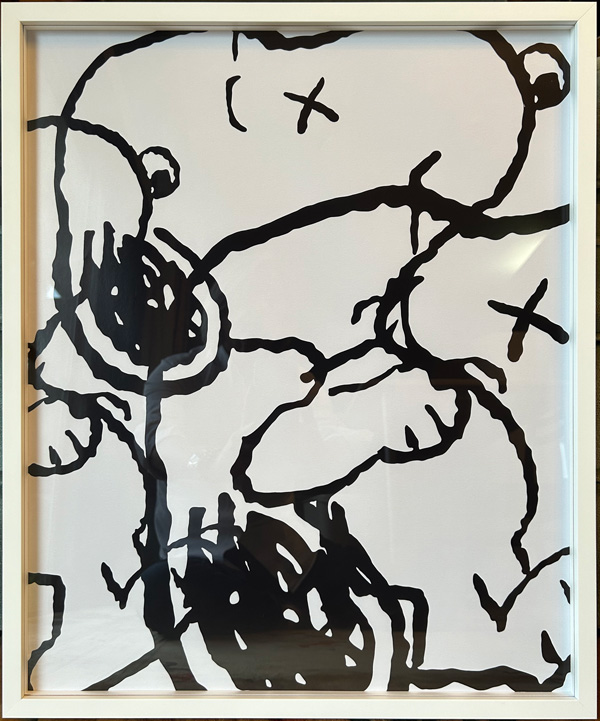 カウズ 2012年 サイン スケッチアート 額装 Kaws sketch