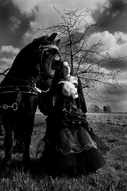 Brautkleid in Schwarz