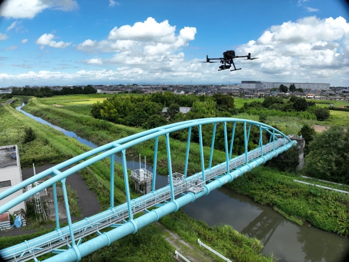 UAV水管橋点検（埼玉県加須市）