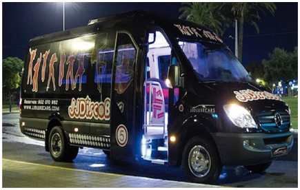 disco bus sevilla negro