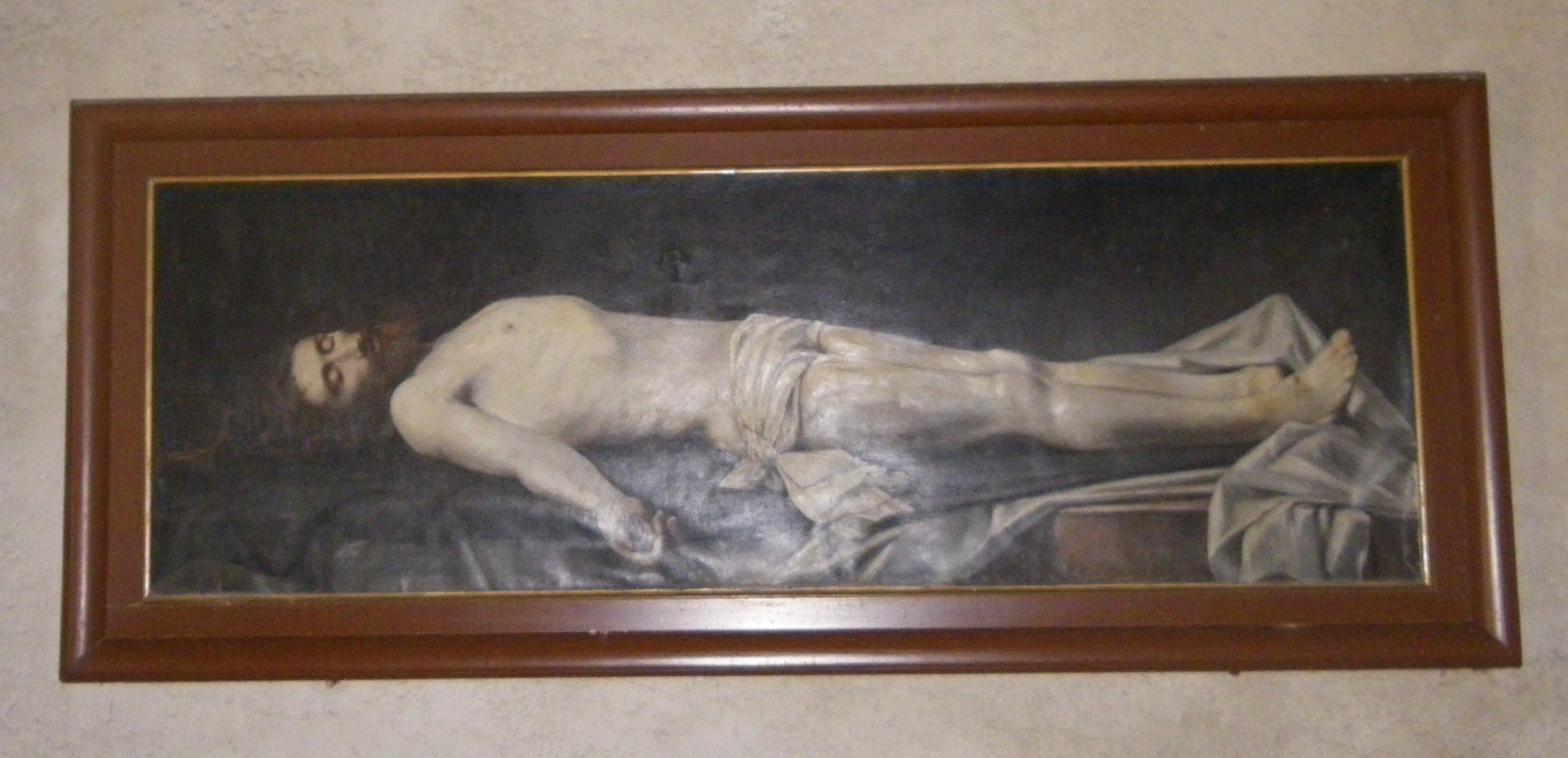 Christ couché -- 2 tableaux identiques, Eglise de Sedzère, Eglise de Bruges 