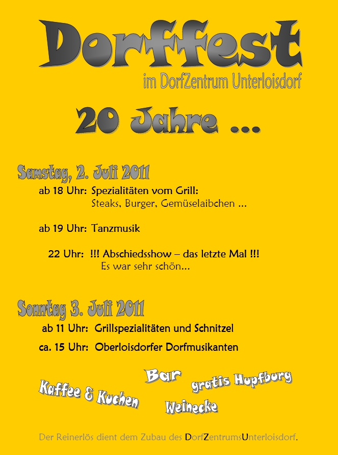 Dorffest 2011 - Plakat
