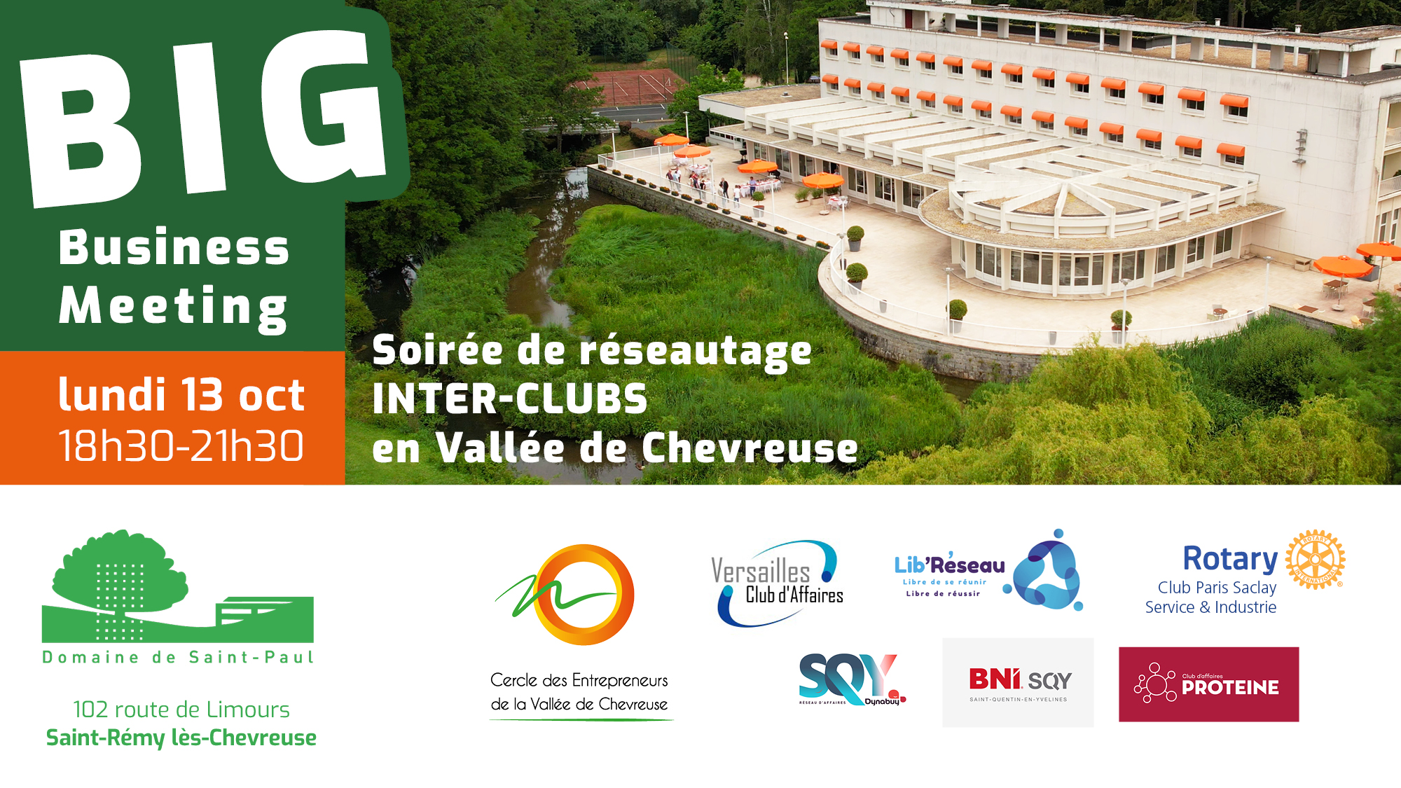 BIG Business Meeting | lundi 13 octobre 2025 - 18h30-21h30