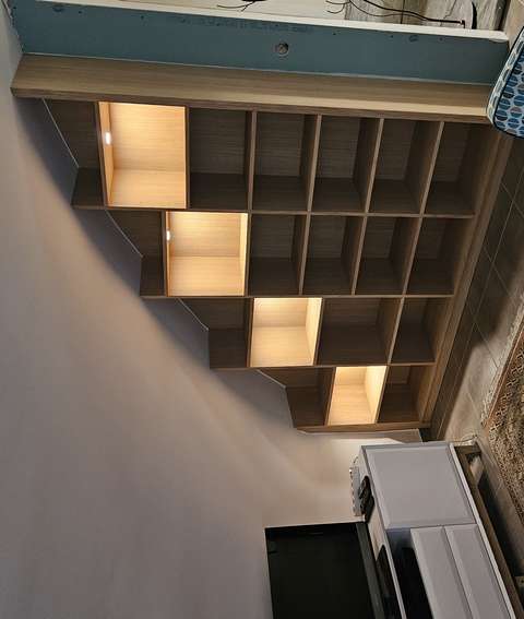 Création d'une bibliothèque sur mesure, dressing sur mesure, étagère sur mesure, Aménagement intérieur sur mesure, agencement sur mesure, meuble télé sur mesure, meuble TV sur mesure, étagères, placards (Allex - Drôme)