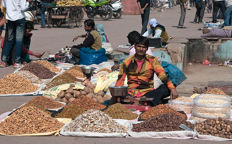 Markt vor der Jama Masjid Moschee