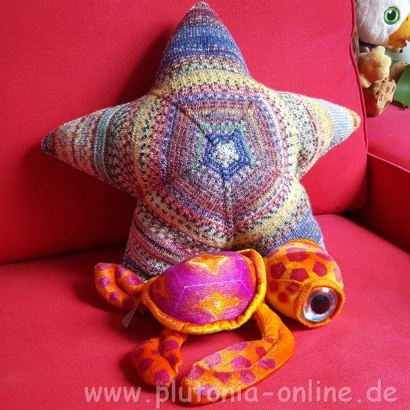 Mein zweites Sternenkissen aus Sockenwollresten