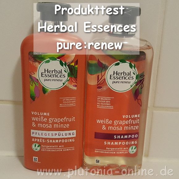 Testbericht: Herbal Essences pure:renew Shampoo und Spülung weiße grapefruit & mosa minze