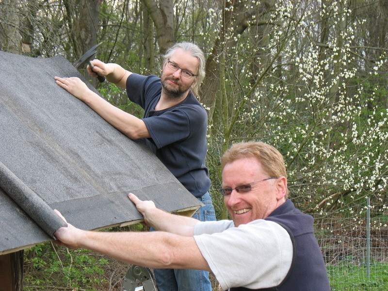 Dachpappe macht das ganze wasserdicht