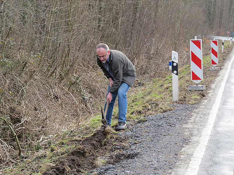 Hier gräbt Jens