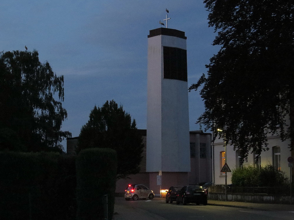 Kirchenasyl: Ein sicherer Schlafplatz auf dem Turm der katholischen Kirche in Bückeburg.