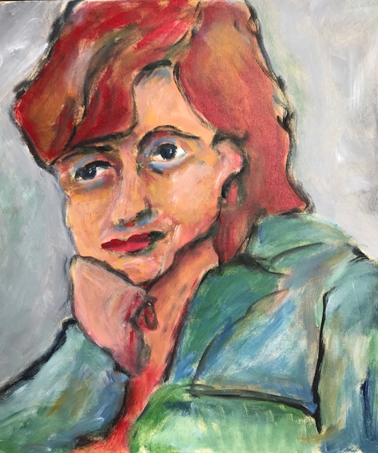 Frau 5,  50x50cm, Acryl  
