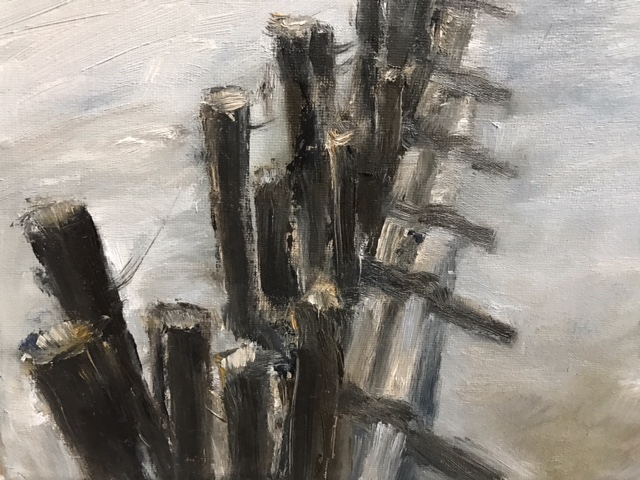 Buhne 1, 24x18cm, Öl auf Leinwand