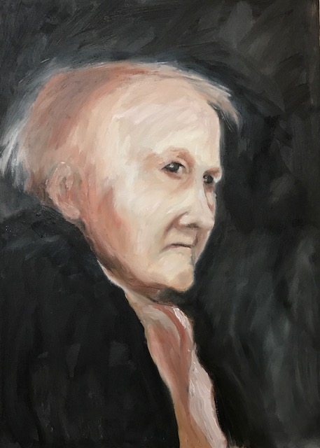 Alte Frau, 50x70cm, Öl 