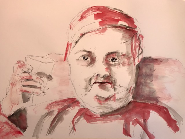Alter 1, 63x44cm, Acryl auf Papier 