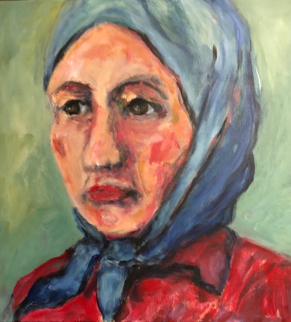 Frau 4,  50x50cm, Acryl 