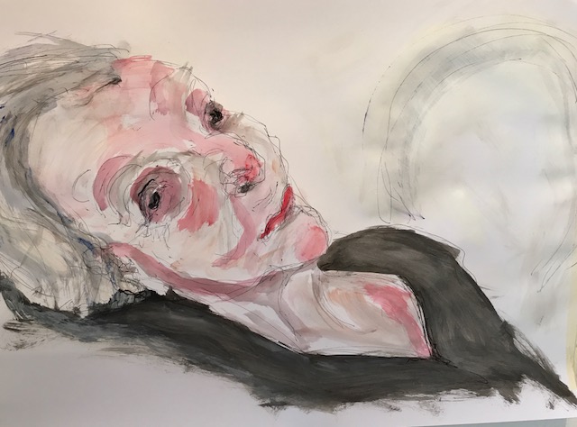 Alter 2, 63x44cm, Acryl auf Papier 