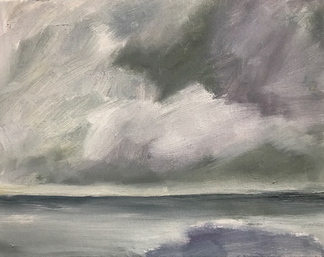 Landschaft 3, 24x18cm, Öl auf Leinwand 