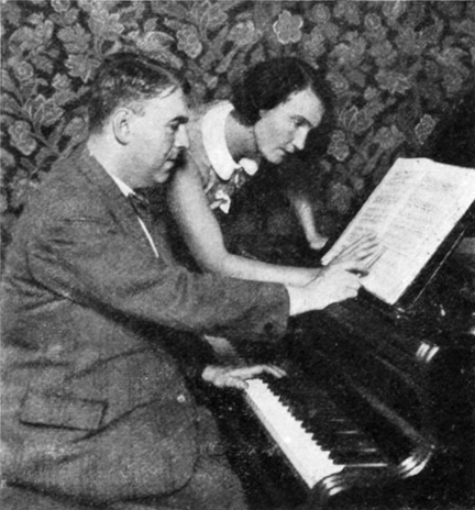 Erwin Schulhoff zusammen mit der Choreografin Milča Mayerová, 1931