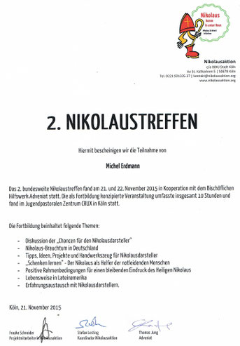 Zertifikat 2 "Heiliger Nikolaus"