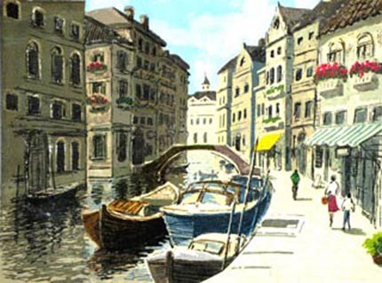 運河のある街 運河の街Ⅱ - コンペックスアート