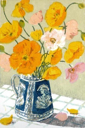 日本画(35) ポピー 日本画(35) ポピー