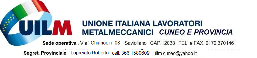 ANTICIPAZIONE TFR / LIQUIDAZIONE - Uilm Provincia di Cuneo