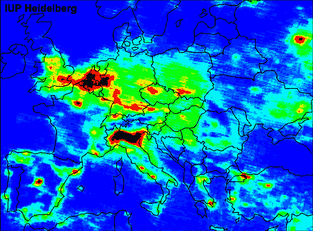 maggiore inquinamento in rosso