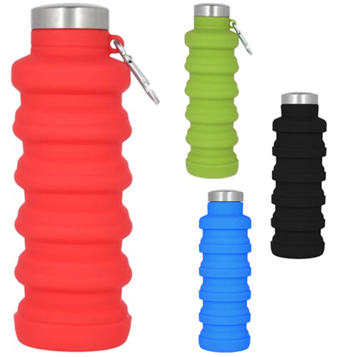CÓDIGO T92 FLEX Cilindro de silicón tipo acordeón que se extiende y se contrae, con tapa metálica enroscable y arnés. Incluye bolsa y caja individual. Material: Silicón Capacidad: 500 ml. Medidas 20.5 x 6.5 cm