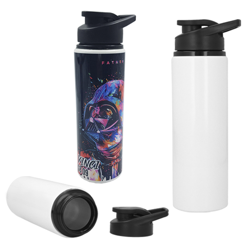 CÓDIGO SB 09 VINCI Cilindro de acero inoxidable sublimable, con tapa enroscable, asa y boquilla de plástico con seguro a presión. Material: Acero Inoxidable Capacidad: 800 ml. Método de impresión: Sublimación Area de impresión: 22 x 18.5 cm. Medidas del p