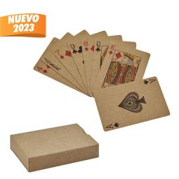 Código JM 085 JUEGO DE CARTA GARE Incluye 1 baraja y caja individual de papel kraft.  Material: Cartón. Medida: 5.9 x 9 cm.