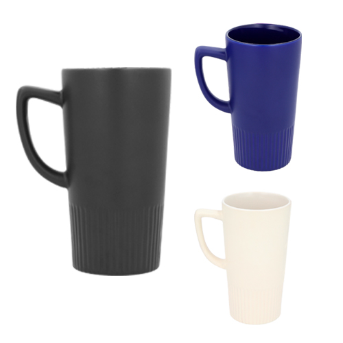 HO 056 MIRO Taza cónica de cerámica. Material: Cerámica Capacidad: 520 ml. Medidas del producto Alto: 16.0 cm. Ancho: 8.5 cm.