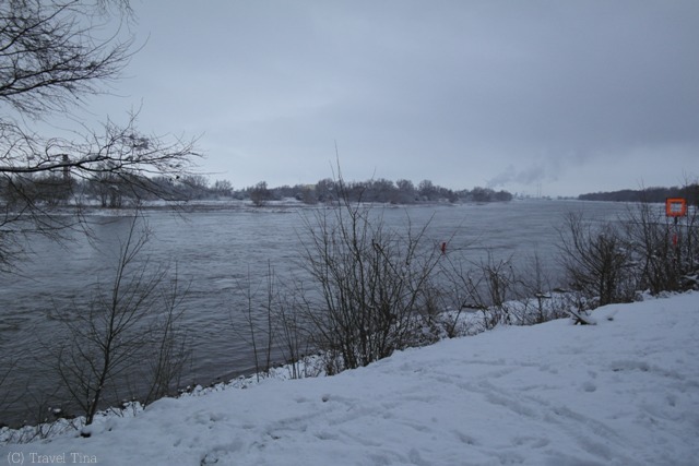 Raue Winterluft im Herrenkrug Park. 