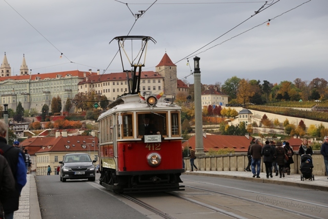 Historische Straßenbahn.