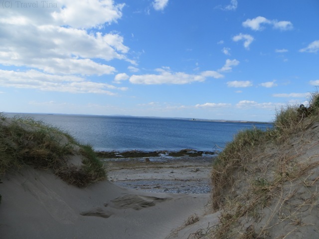 Sandünen mit Blick aufs die irische See.