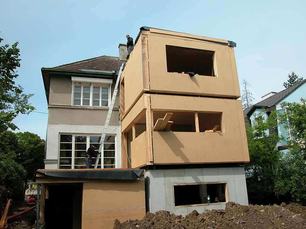 Holzrahmenbau ohne Fenster