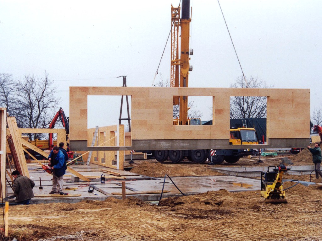 Holzrahmenbauweise mit hohem Vorfertigungsgrad