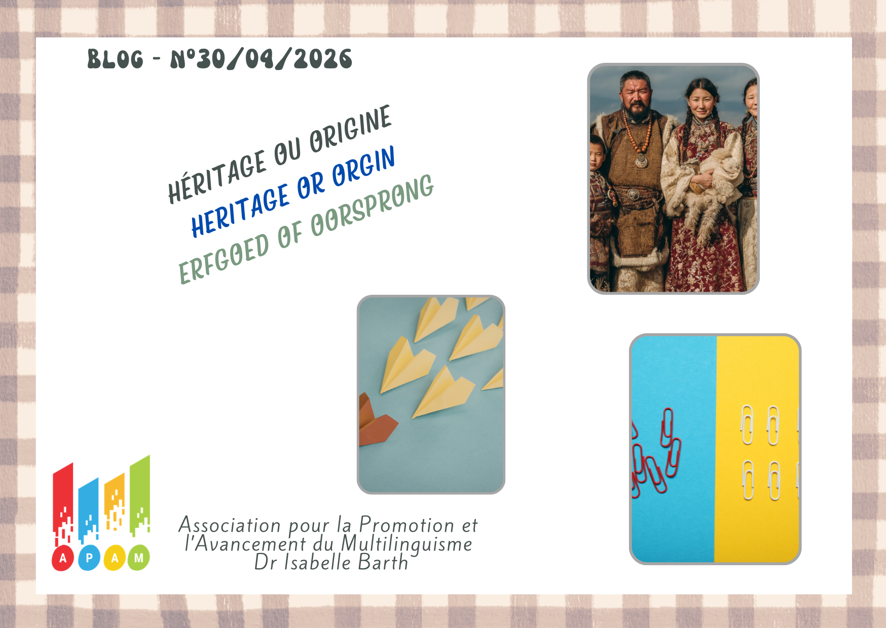 Langue d'héritage ou d'origine ? ||| Heritage or origin language? ||| Taal van herkomst of oorsprong?