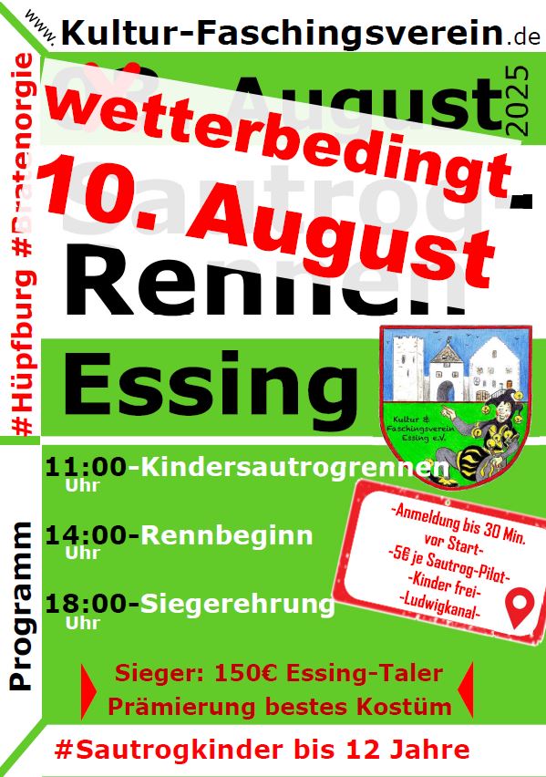 Sautrogrennen 2025 wetterbedingt