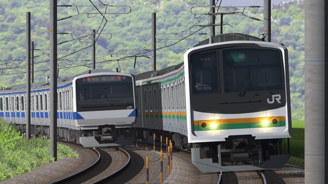 205系600番台、湘南色。元は京葉線。