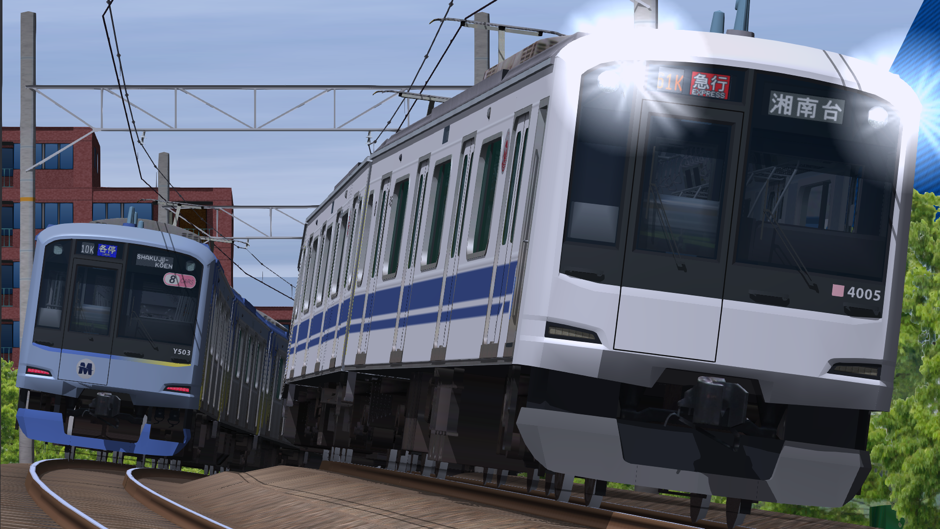 新幹線ラッピングを施された編成。