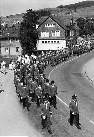 1961: Beim Festzug in Berleburg