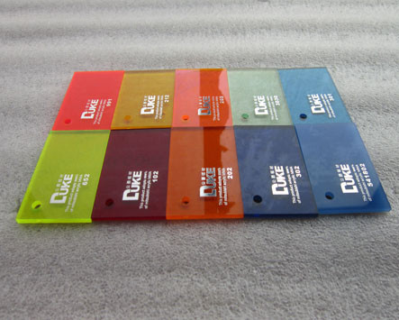Acrylic color cards 