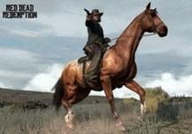 Hoch zu Pferd, den Colt im Anschlag....so stellt man sich einen Cowboy vor. [Quelle: rockstargames.com]