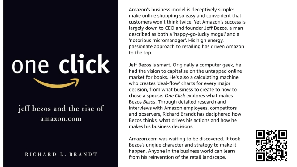 ONE CLICK "Jeff Bezoz and the rise of Amazon.com"