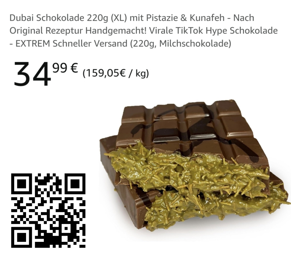 Dubai Schokolade (Milchschokolade)