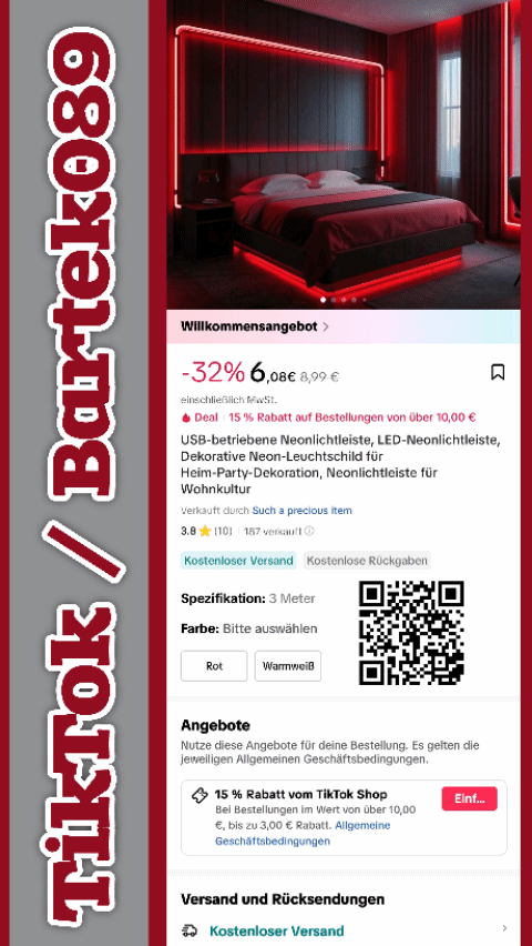 Neonlichtleiste, Dekoration, Party und nicht nur